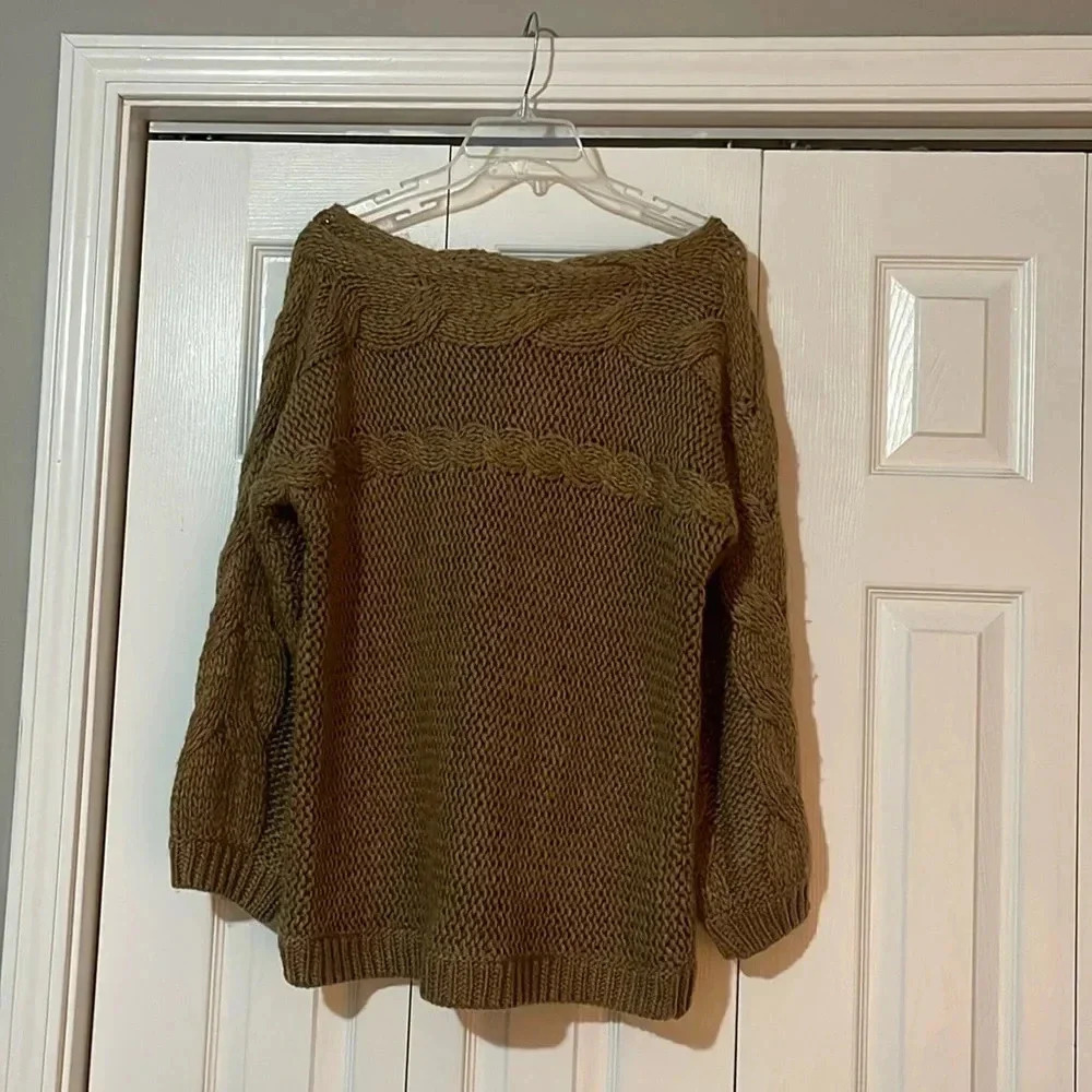 Avalin wool blend tan beige knitted sweater